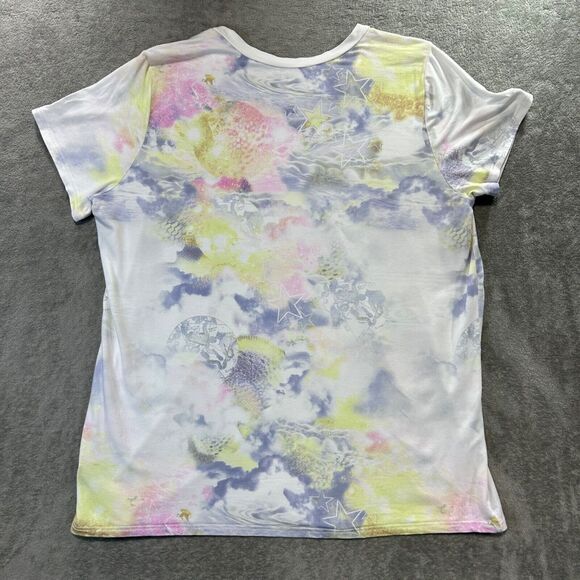 Torrid Super Soft Knits T Shirt Womens 2 18/20 Pastel Tie Dye Zodiac Celestial - Picture 3 of 7